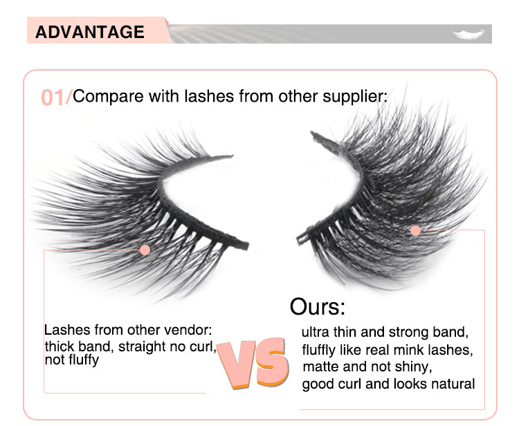 Easternbeauty Best Silk Faux Mink Strip False Eyelashes 3D False Eyelashes Wholesale