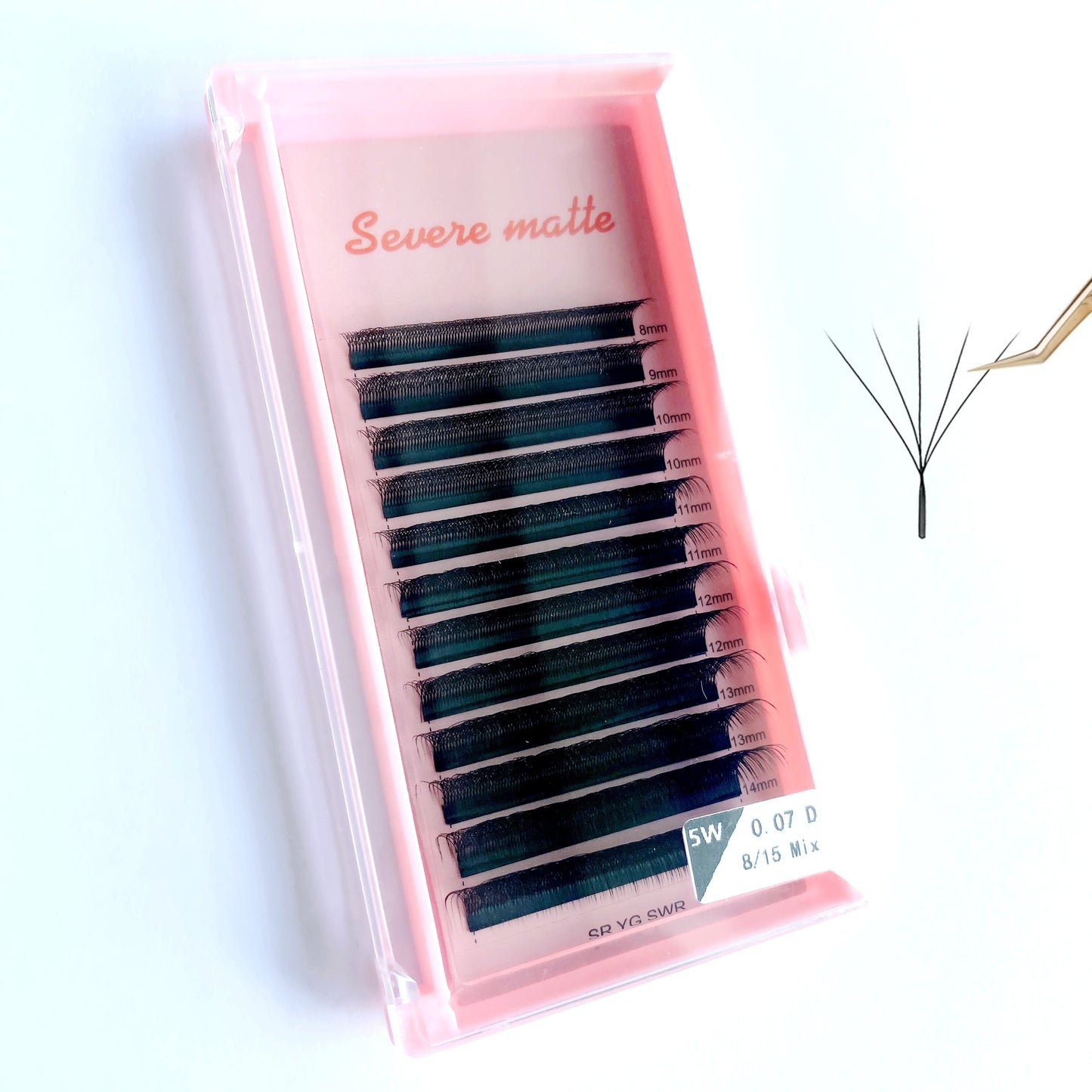 5D W Shape Eyelash Lengthening Prefabricated W Eyelash C/D Curl High Quality Personality False Eyelash Roll Fan W Style YY Eyelash