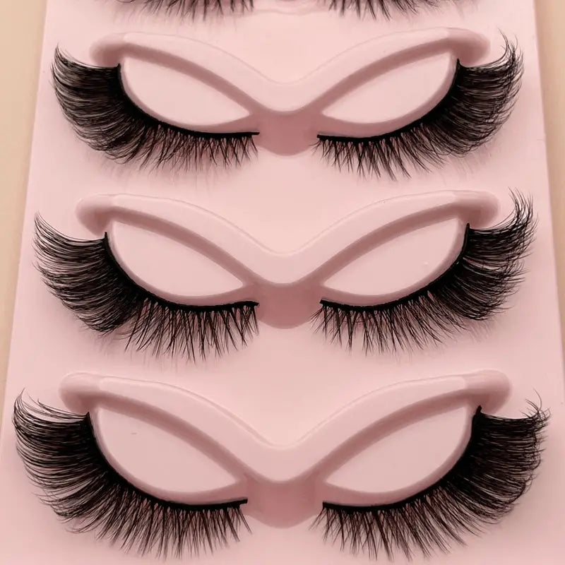 Wholesale Private Label Handmade 3D 16mm Fake Eyelashes Wingtip Curl Long Tail 5 Pairs Of Eyelashes
