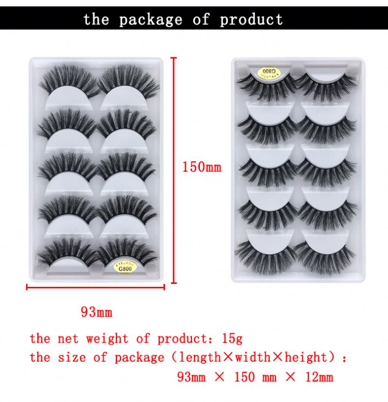 New Products And Waterproof Eyelashes 5 Pair Cheap False Eyelash Makeup