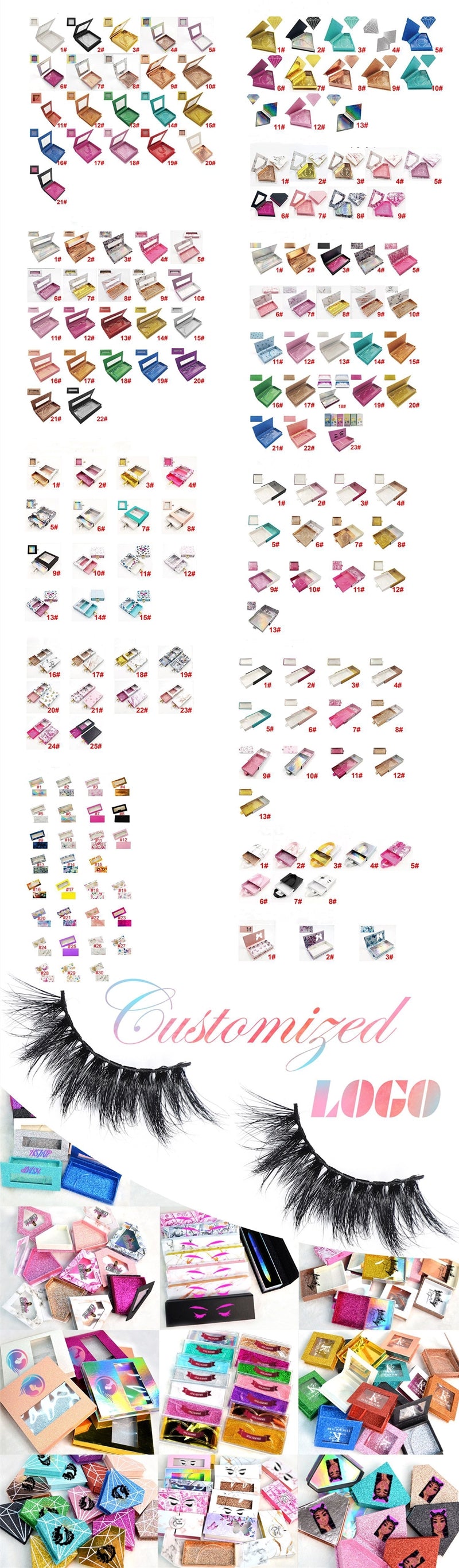 Wholesale 5 Pairs Of Imitation Mink False Eyelashes 3d Handmade Full 5in1 Eyelashes Private Label H13