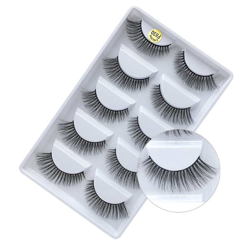 New Products And Waterproof Eyelashes 5 Pair Cheap False Eyelash Makeup