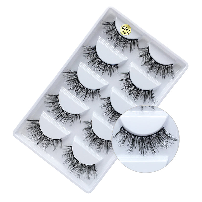 New Products And Waterproof Eyelashes 5 Pair Cheap False Eyelash Makeup