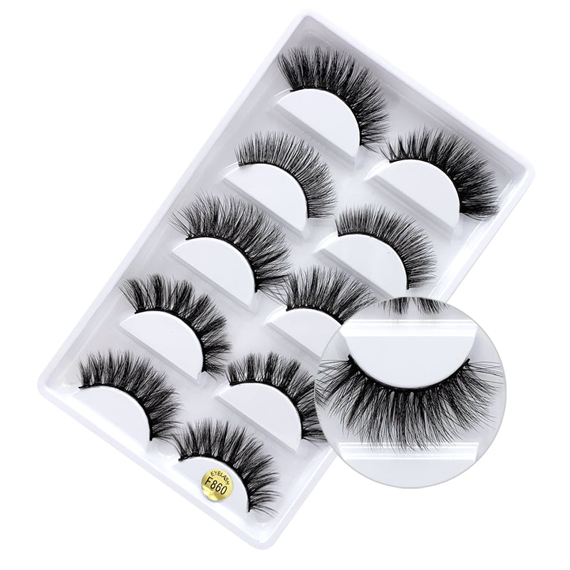 New Products And Waterproof Eyelashes 5 Pair Cheap False Eyelash Makeup