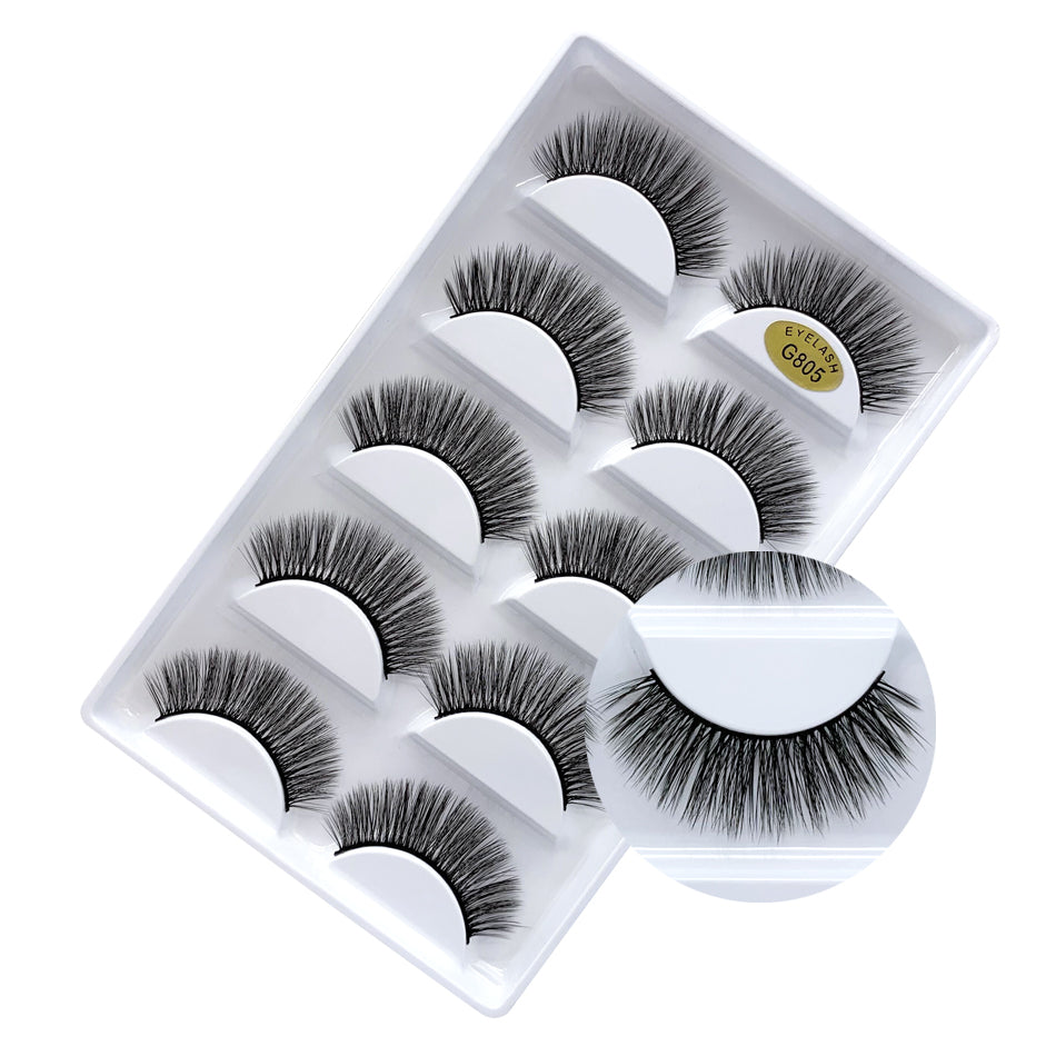 New Products And Waterproof Eyelashes 5 Pair Cheap False Eyelash Makeup