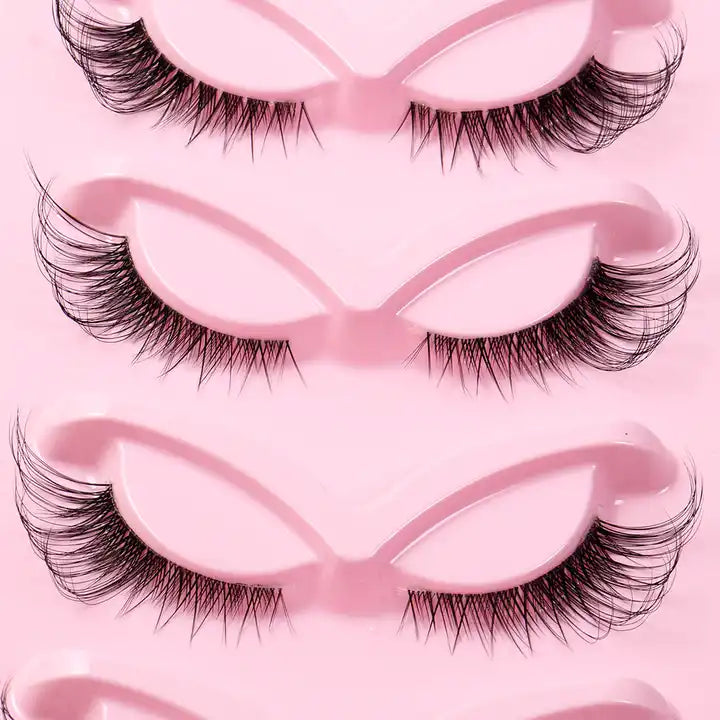Wholesale 3D Silk Faux Mink False Eyelashes 5 Pair Travel Eyelashes Faux Natural Roll Eyelashes Manufacturer