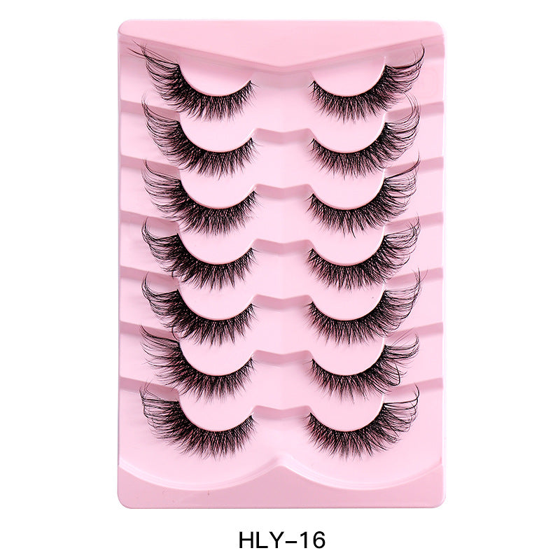 Wholesale 3D Silk Faux Mink False Eyelashes 5 Pair Travel Eyelashes Faux Natural Roll Eyelashes Manufacturer