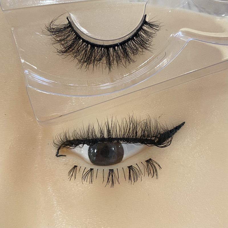 Best Selling Full Eyelashes 15mm Imitation Mink Eyelashes False Eyelashes Artificial Plant Fiber Russian Full Eyelashes