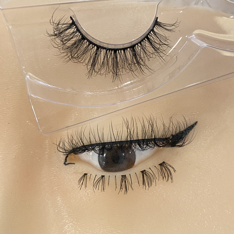 Best Selling Full Eyelashes 15mm Imitation Mink Eyelashes False Eyelashes Artificial Plant Fiber Russian Full Eyelashes