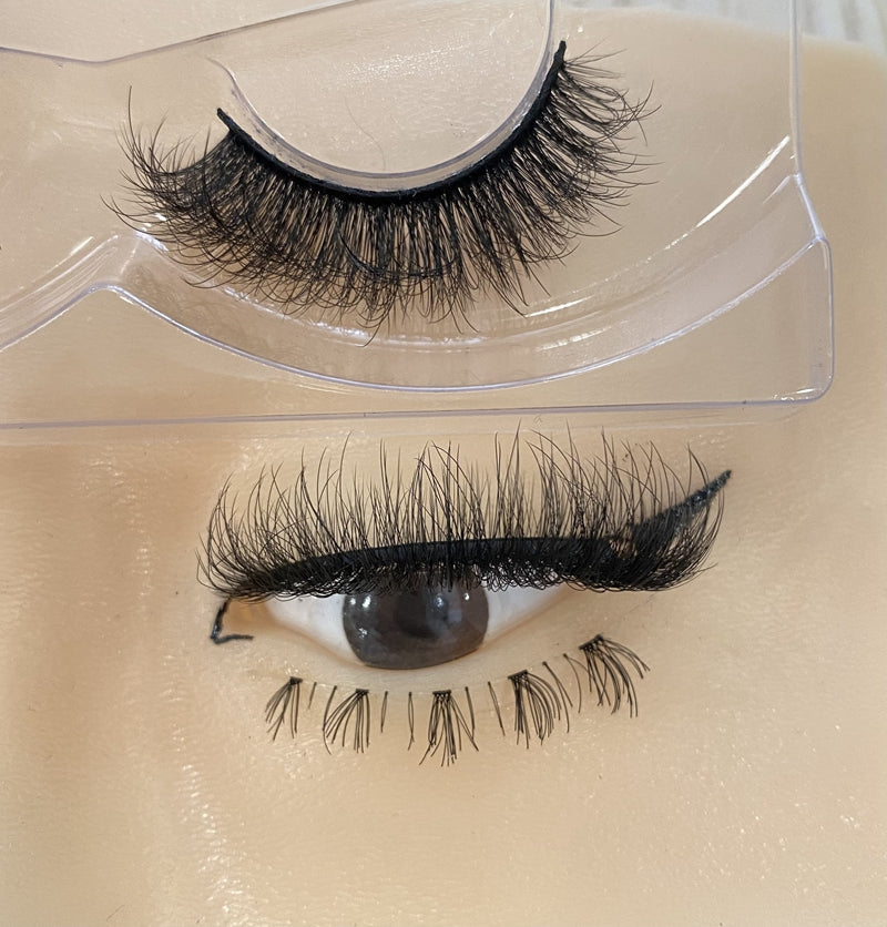 Best Selling Full Eyelashes 15mm Imitation Mink Eyelashes False Eyelashes Artificial Plant Fiber Russian Full Eyelashes