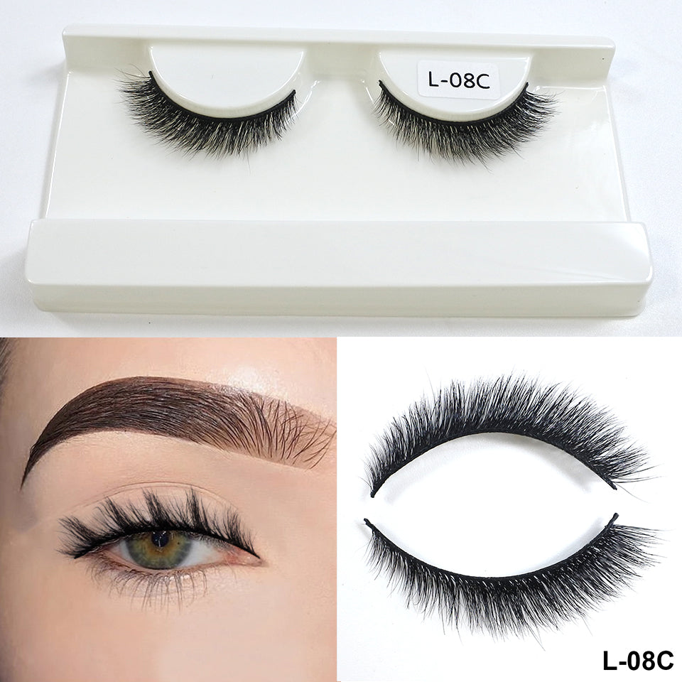 3D Mink Eyelashes Wholesale Supplier Fox Eye Effect Winged Short Strip Eyelashes Makeup Natural Cat Eye Eyelashes In Bulk