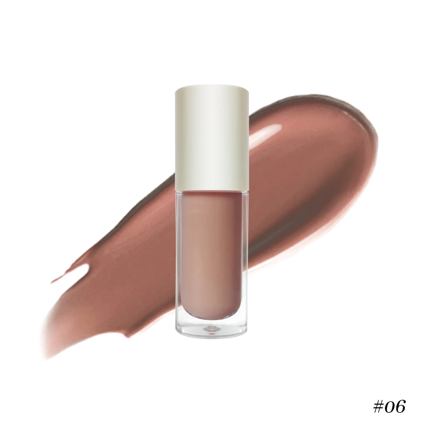 Wholesale Vegan Cosmetics Pink Transparent Nude Lip Gloss Supplier Custom Trademark Sequins Lip Gloss Private Label Lip Gloss