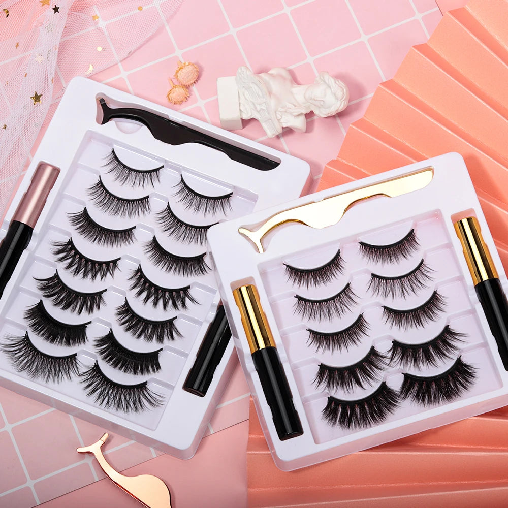 2021 Latest Style 3D Magnetic Eyelashes Wholesale Magnetic Eyelashes With Magnetic Eyeliner