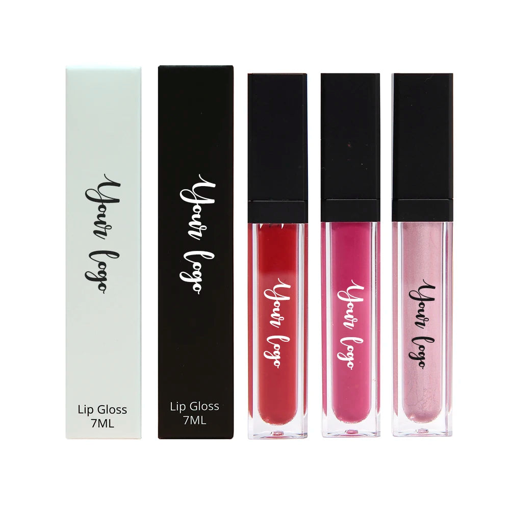 Private Label Lip Gloss Supplier Gloss Transparent Shiny Lasting Lip Gloss Suit