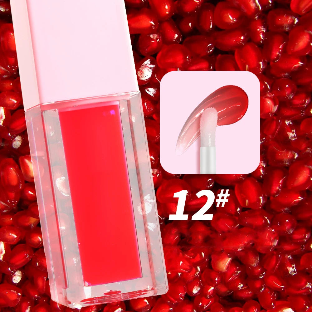 Wholesale Mini Plump Moisturizing Tone Magic Lip Oil Vegetarian Fruit Shimmer Lip Oil Private Label Liquid Clear Lip Gloss
