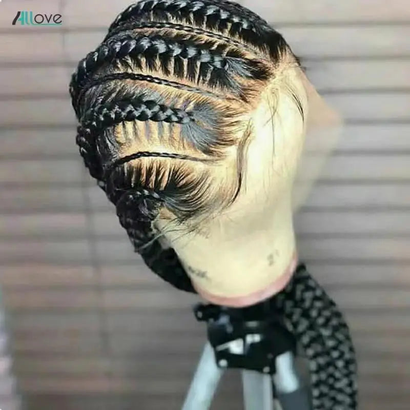 Wig factory wholesale 100% human hair braid hair full lace hand woven human hair wig set