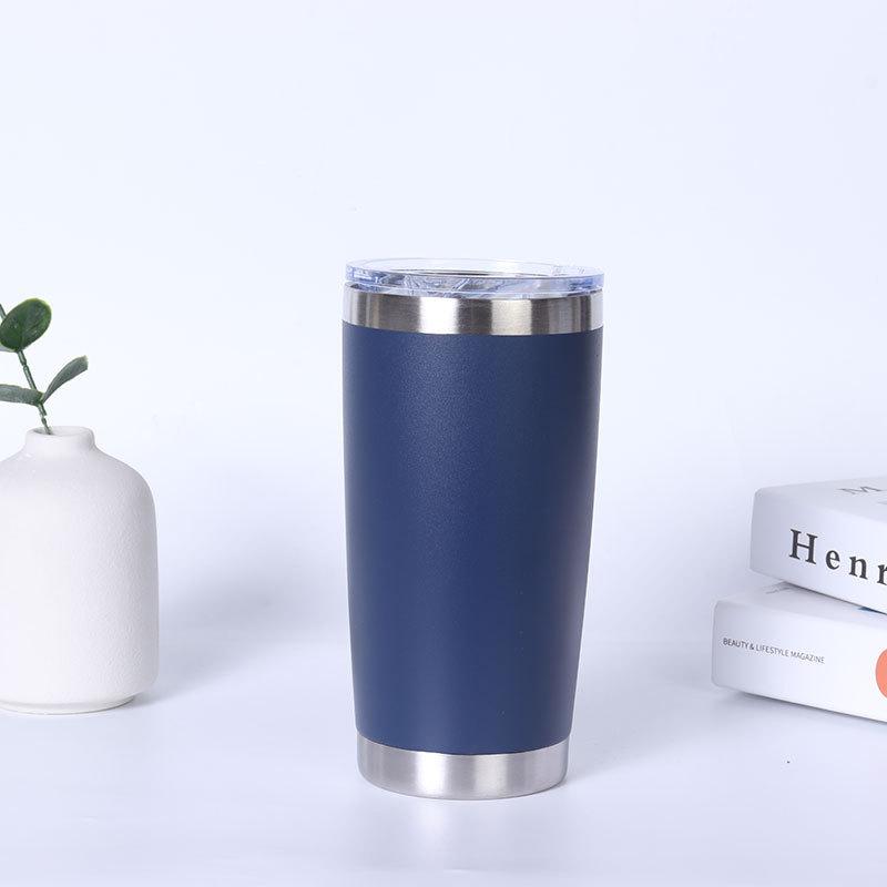 Wholesale Powder Coated Insulated Travel Coffee Cup Plain Tumbler Stainless Steel Double Wall Vacuum Cup 20 Oz Tumbler With Lid