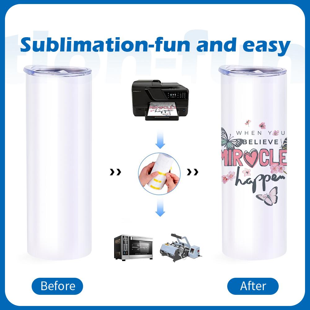 American Warehouse Car Cup Mug Stock Tumbler Sublimation Blank Stainless Steel Straight Insulated 20 Oz Tumbler With Lid And Straw
