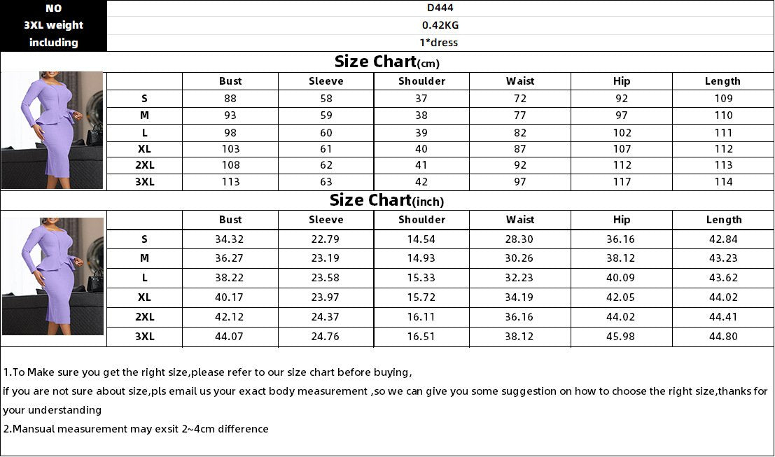 D444 Latest Design Autumn Dress Women Casual Long Sleeve Elegant Ruffled Ladies Office Dress Women Formal Work Career Dress
