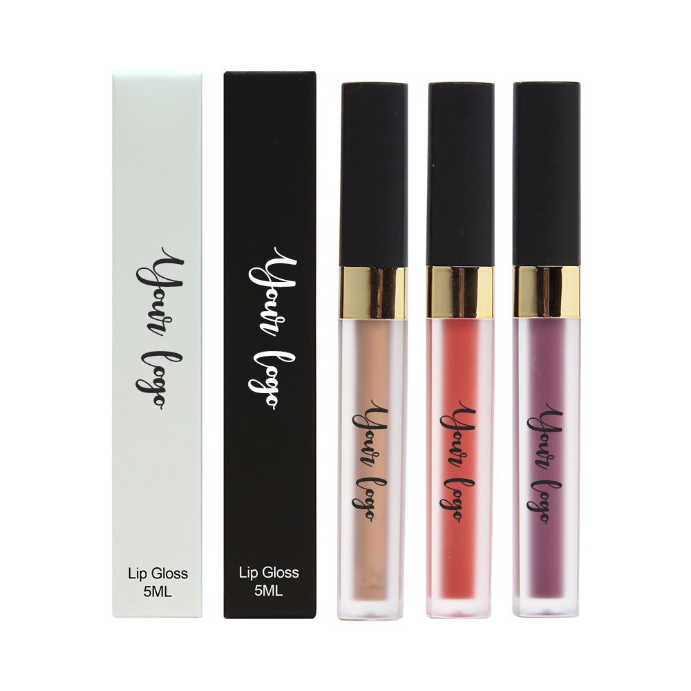 Cosmetic Lip Gloss Packaging Supplier Hot Sale Liquid Lipstick Fashion Bulk Custom Logo Matte Lip Gloss Suit