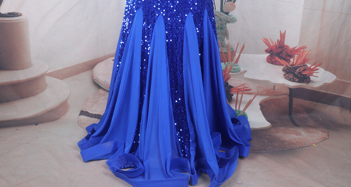 Elegant African Clothing Dress Women African Dress Sequins Latest African Dress Style African Women Hem Mesh Dress