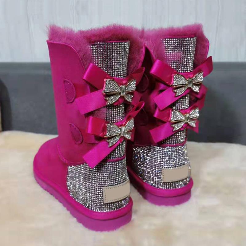 Hot Sale Boots Women Winter Snow Boots Women Bowling Winter Knee High Fur Shoes