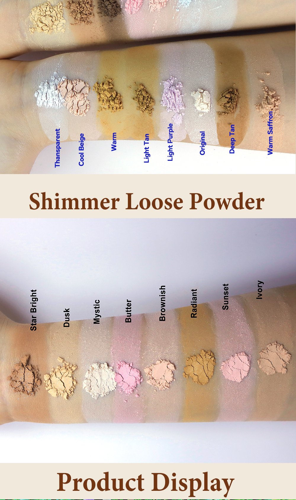 Low MOQ Matte Waterproof Cosmetic Makeup Private Label Vegetarian Pink Loose Style Powder