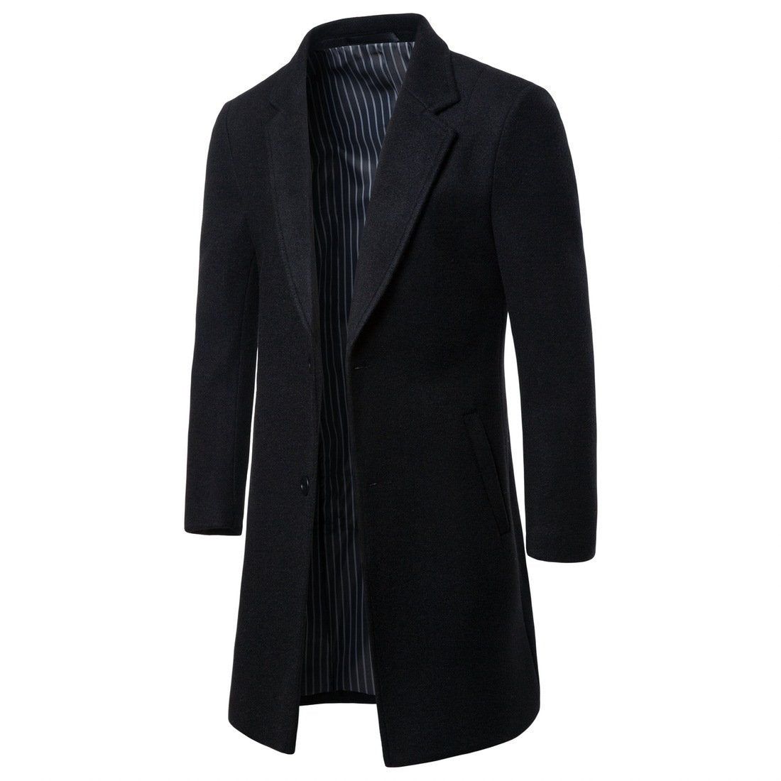 Wholesale Hot European And American Wool Lapel Medium Coat Jacket