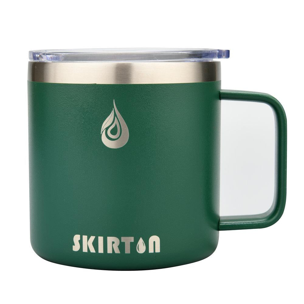 Custom Logo Camping Travel Double Wall 12 Oz 14 Oz Stainless Steel Cup Insulated Coffee Cup With Handle