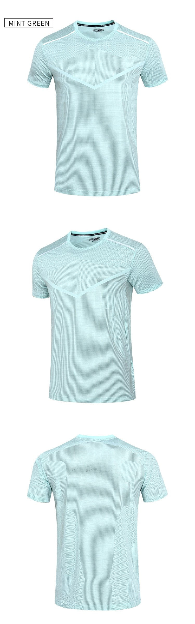 Light Fit Printed Short Sleeve High Stretch Running Top Training Gym T-shirt For Men