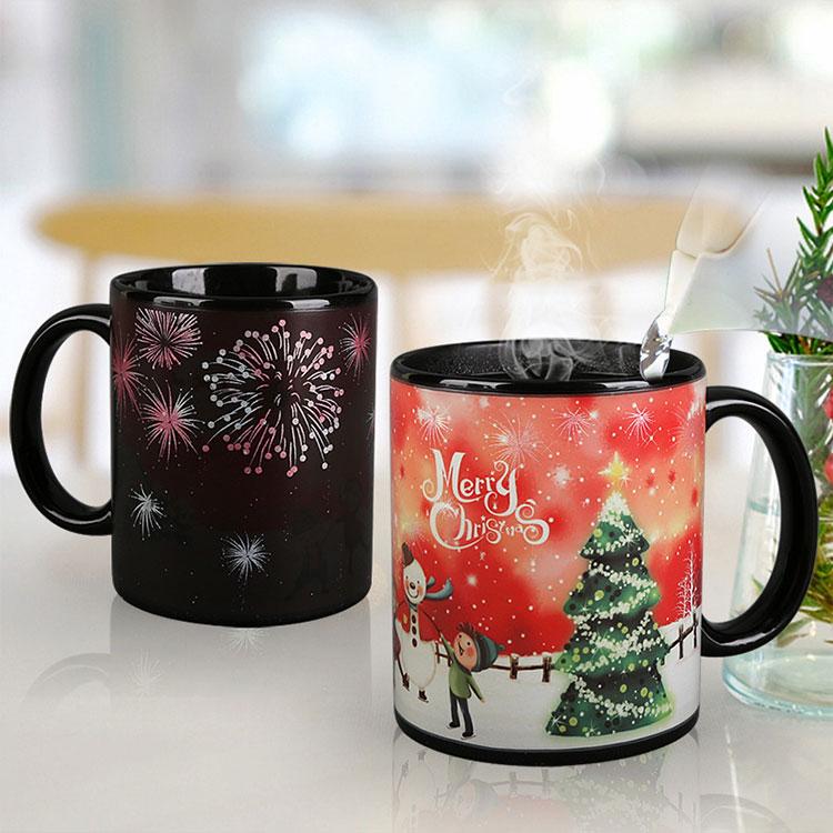 11 Oz Gift Box Modern Custom Printed Logo Ceramic Hot Coffee Water Sublimation Thermochromic Magic Mug