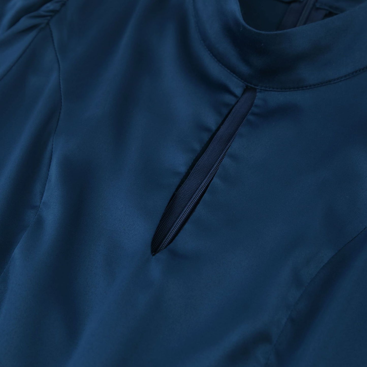 Soft Material Long Sleeve Cutout Dress 2023 Women Elegant Dark Blue Satin Evening Dress Dress