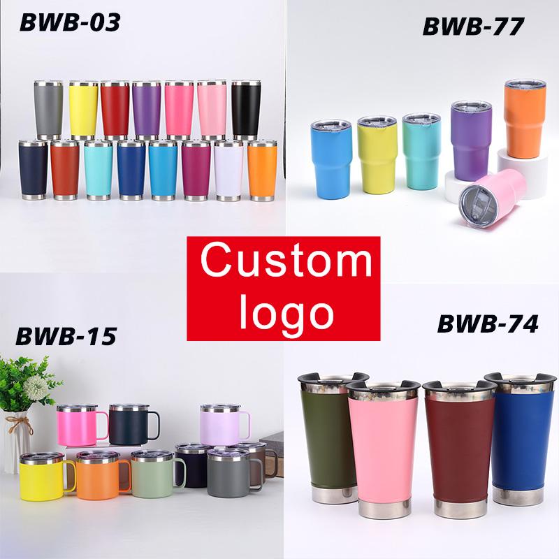 Custom Logo Gift Cup New 2024 Ceramic Logo Plastic Straw Stainless Steel Cup Variety Of Promotional Cups