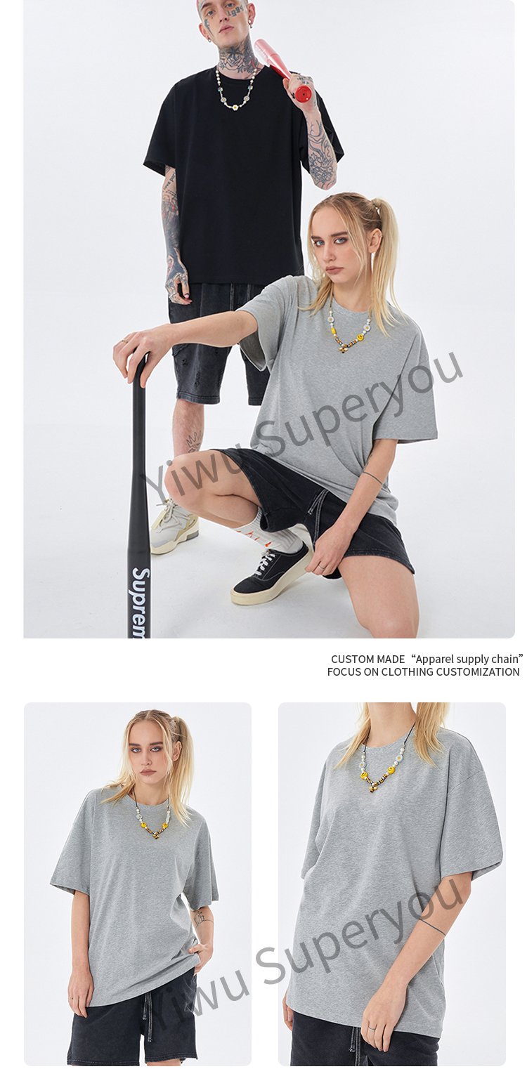 Custom Men's Oversized T-Shirt Printed Logo 100 Cotton Plus Size T-Shirt Large High T-Shirt Loose Fit Men's T-Shirt