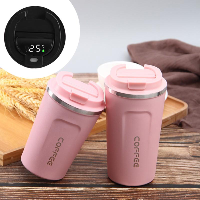 LED Cover Temperature 380 Ml 510 Ml Metal Double Wall Insulated Coffee Smart Mug Custom Cup With Personalized Logo