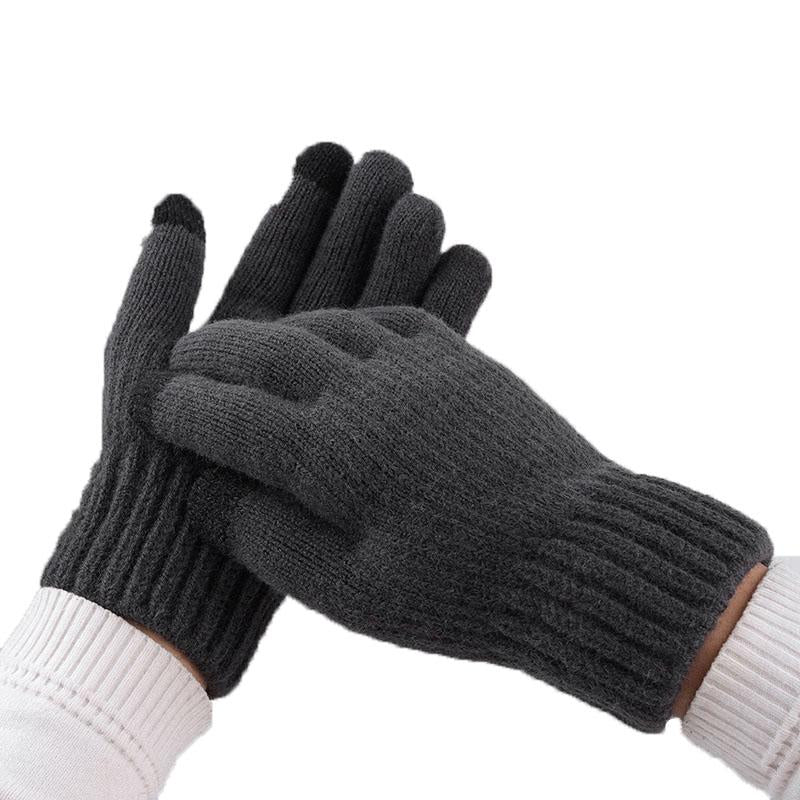 New Knitted Wool Gloves Cycling Outdoor Touch Screen Alpaca Warm Thick Winter Jacquard Ladies Hand Gloves