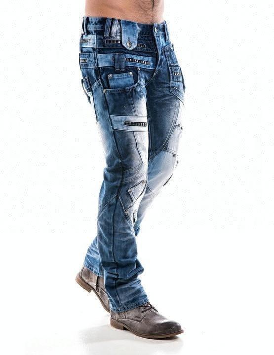 Royal Wolf Denim Manufacturer 2017 European Italian Style Jeans Men Slim Rock Gothic Denim Jeans