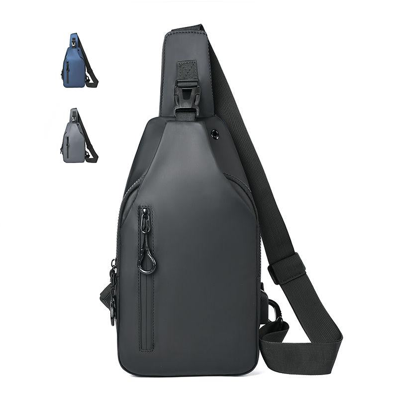Fashion Outdoor Large Capacity Waterproof USB Charging Port Men Chest Bag Messenger Bag Wholesaler Manufacturer New Design