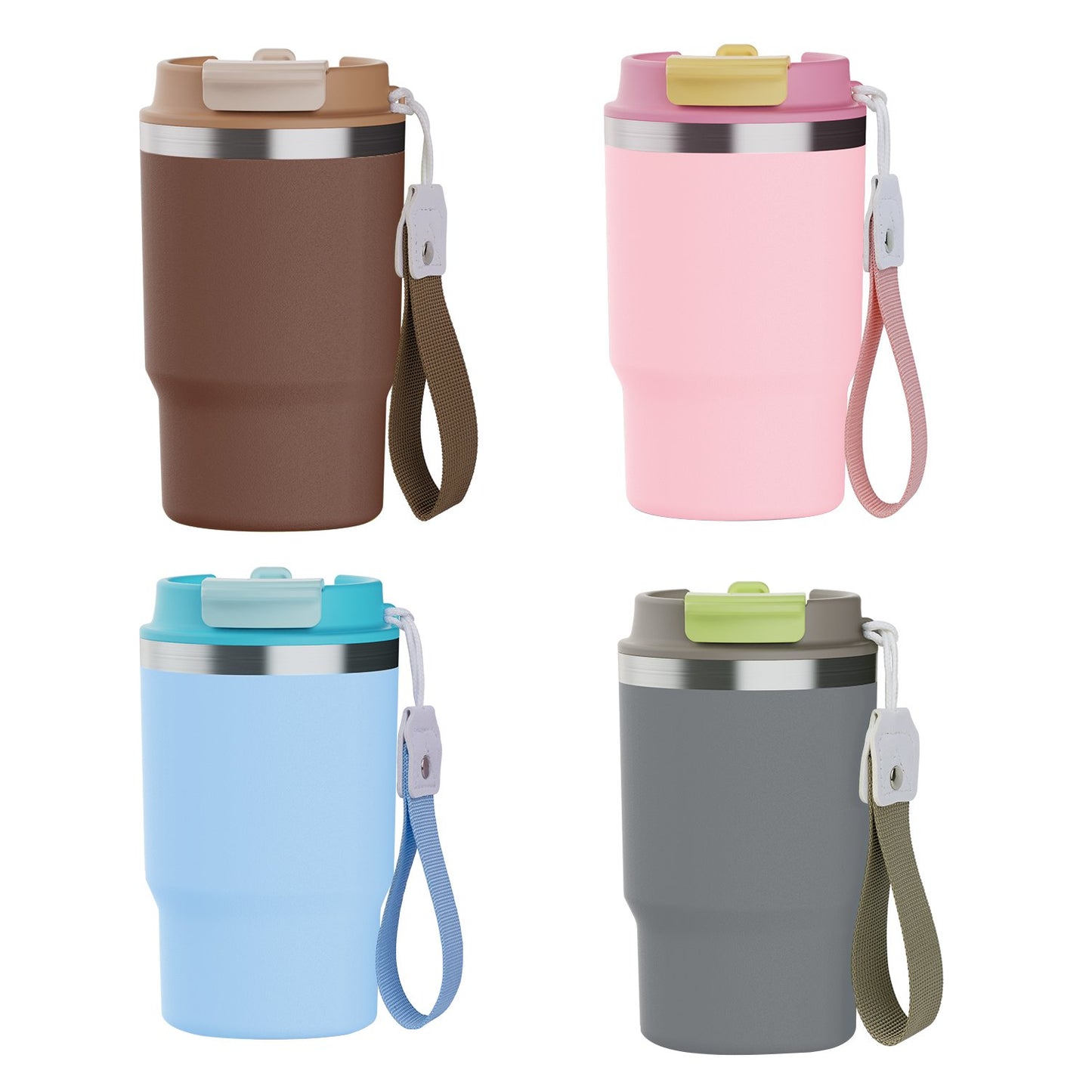 Hot Sale 2-in -1 Coffee Cup Travel New Wine Cup With Lid Straw Vacuum Stainless Steel Cup
