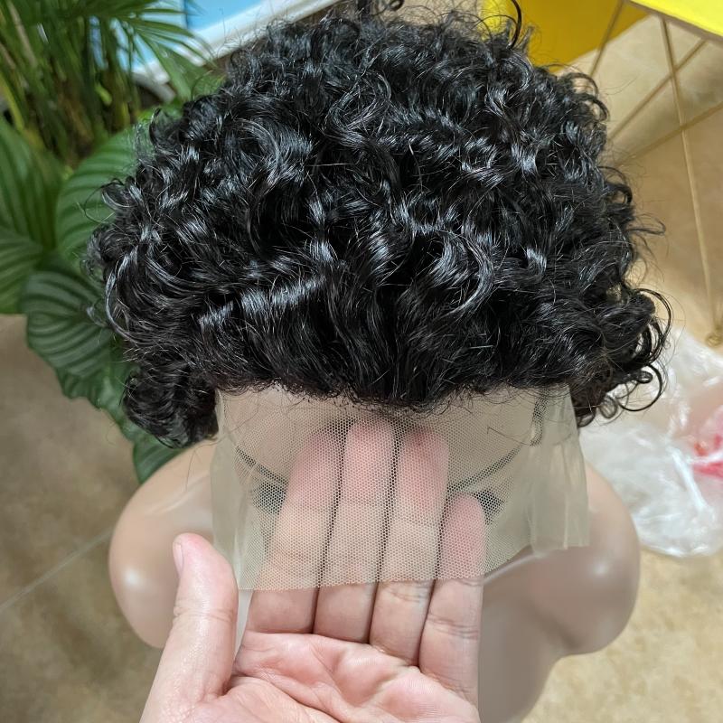Popular European And American African Short Curly Hair Wig Wool Roll Various Colors African Women Short Elf Curly Hair Wig