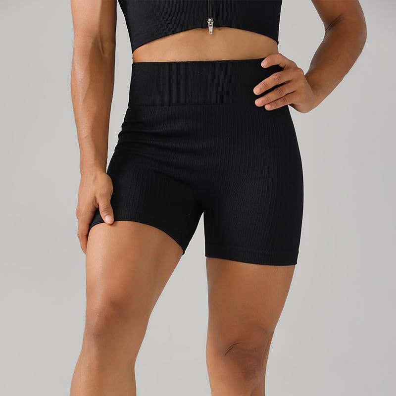 High Quality Rib Zipper 6-piece Set Active Wear Fitness Seamless Yoga Suit Sports Bra Leggings Women's Fitness Suit