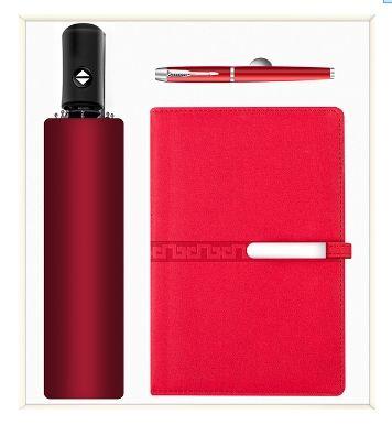 Corporate Gift Souvenirs Customized Logo For Guests Notebook Journal With Pen And Flask Umbrella USB Power Bank