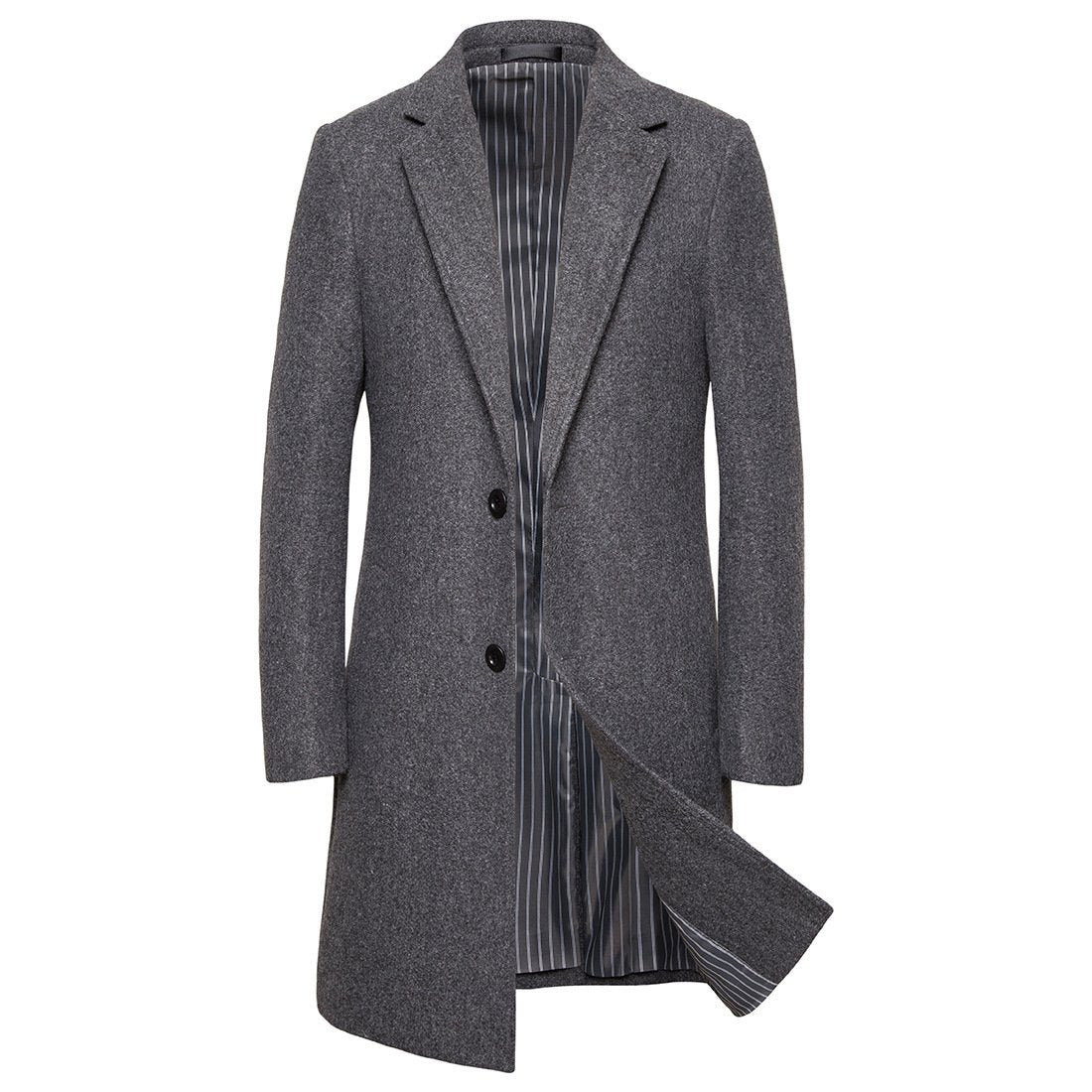 Wholesale Hot European And American Wool Lapel Medium Coat Jacket