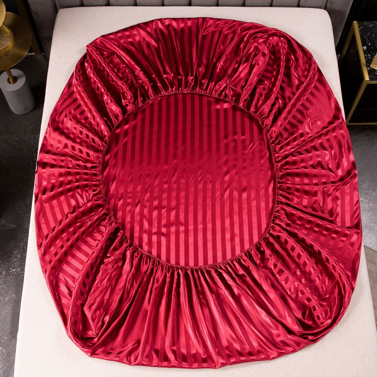 Wholesale Silk Satin Bed Sheet Suit Wrinkle Free Deep Pocket Hotel Home Woven Technique Polyester Padding