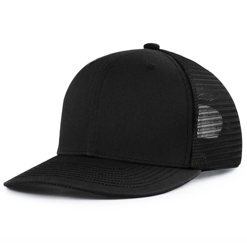 Customized Logo Unisex Blank Shape Fit Cap 112 Truck Drivers Cap High Quality Mesh Cap Ordinary Men's Sun Hat