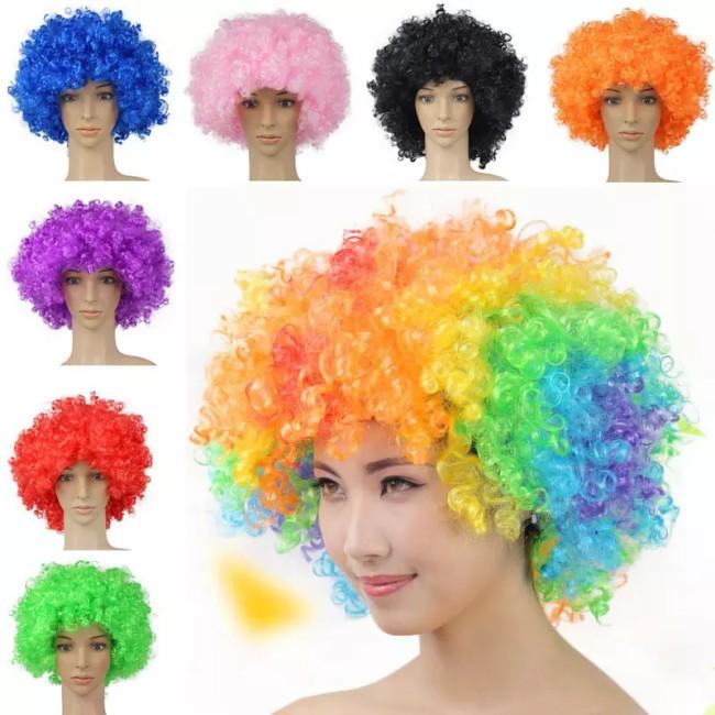 Short African Style Abnormal Curly Hair Suit Explosions Head Actor's Ball Party American High Temperature Silk Synthetic Fiber Fan Hair