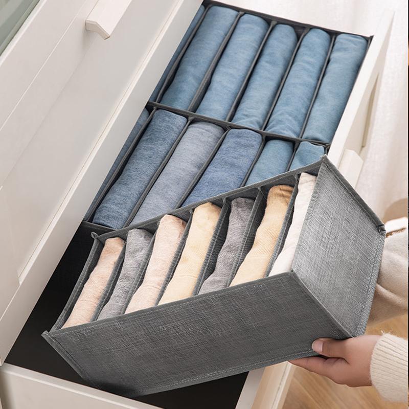Hot Selling Clothes Storage Wardrobe Jeans Storage Box Foldable Non-woven Clothes Toy Storage Box