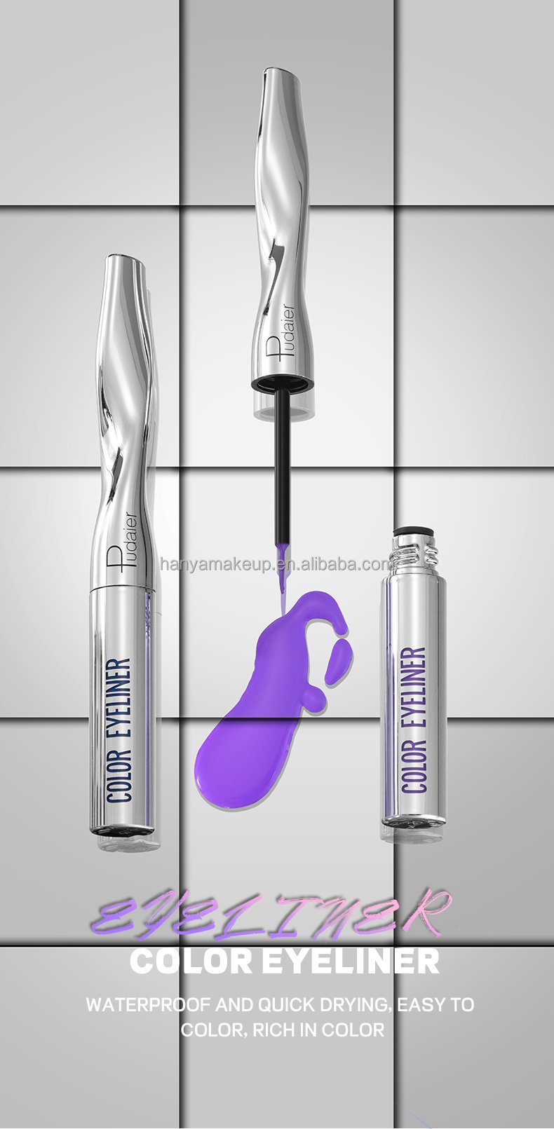 Wholesale Matte Eyeliner Lasting Waterproof Vegetarian Color Eyeliner Pencil Quick Dry Liquid Eyeliner Private Label