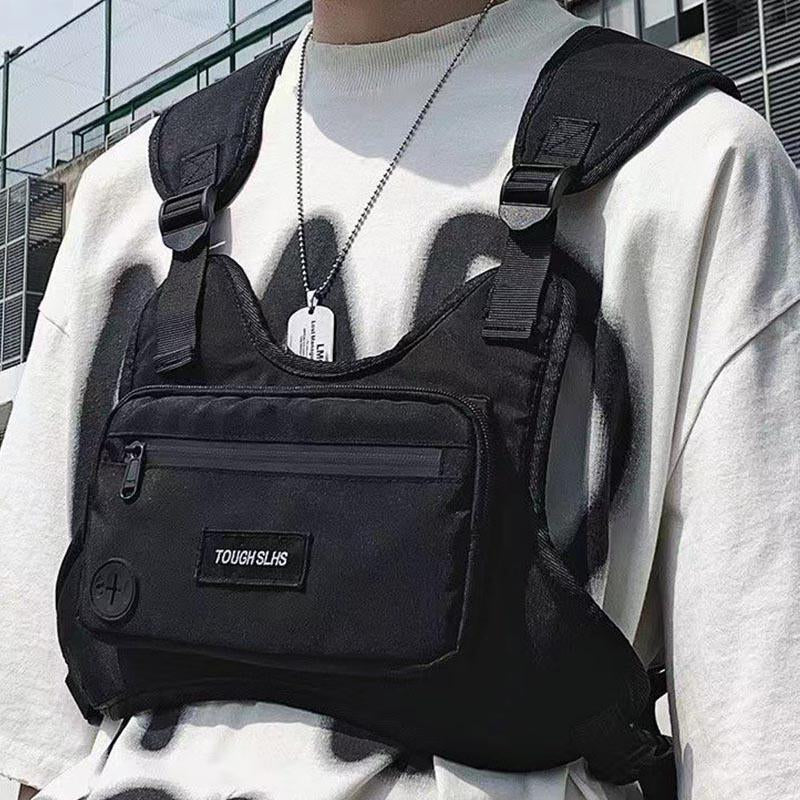 Work Clothes Street Style Vest Fashion Couple's Bag Tactical Bag Fashion Casual Women's Clothing Men's Functional Couple's Vest Bag