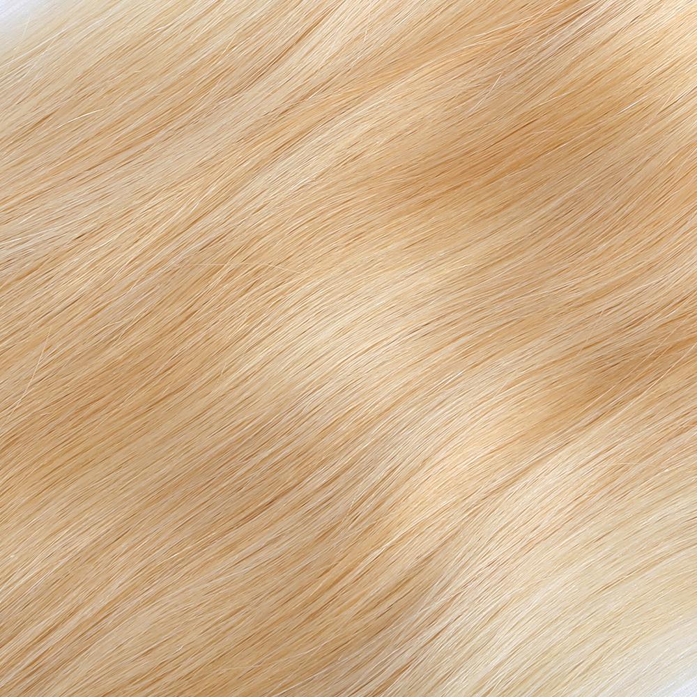 16 "Skin Base Virgin Hair Blonde Highlight Top With 5 Silk Top